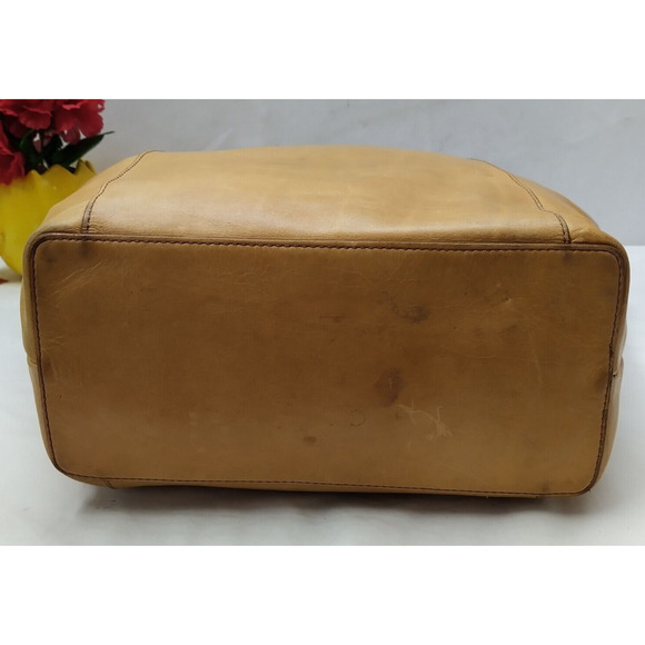 Frye Olive Tanned Tote In Brown Tan Leather Double Handle Large Bag - Picture 5 of 16